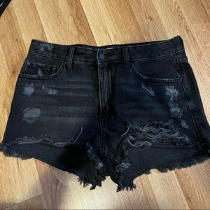 JBD black denim shorts